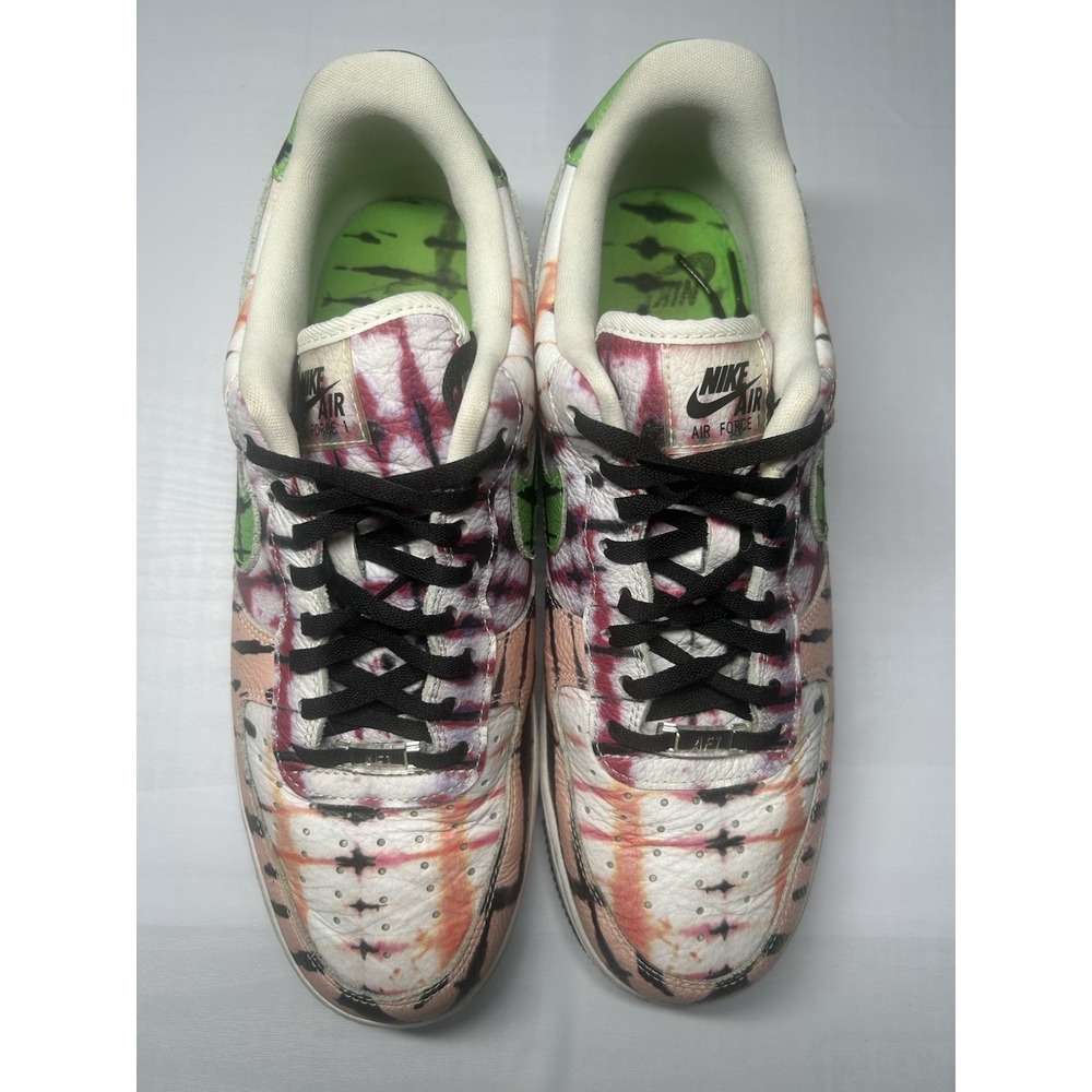 Nike Air Force 1 Low Black Tye Dye WMNS - Sz 12 - CW1257 101 -β Pre Owned/No Box - Picture 3 of 7